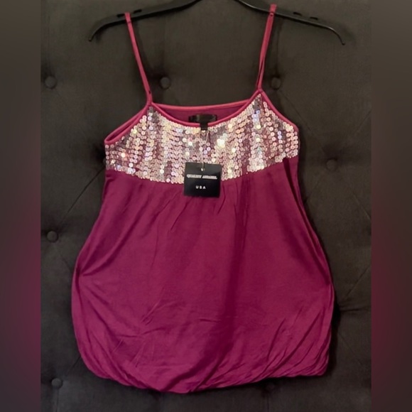 Sparkling Silver Sequin Decor Peplum Top - Picture 1 of 2